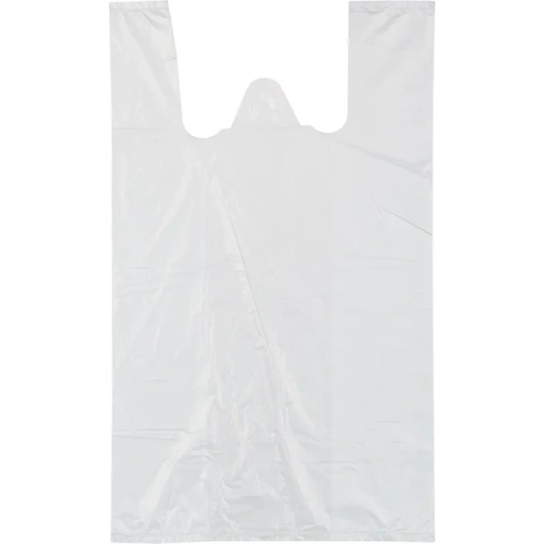 Пакет-майка ПНД 12 мкм белый (25+12х45 см, 100 штук в упаковке)