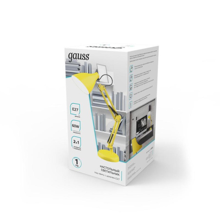 Светильник настольный Gauss GTL003 желтый