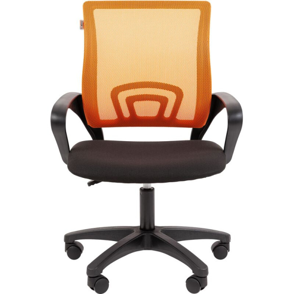 Кресло офисное Easy Chair 304 LT оранжевое/черное (сетка/ткань, пластик)