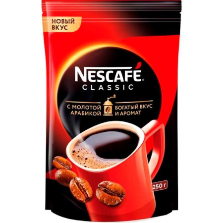 Кофе растворимый Nescafe Classic 250 г (пакет)