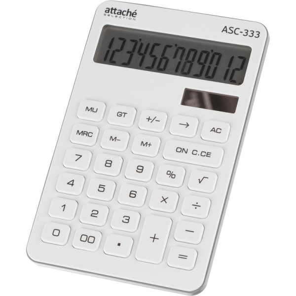 Калькулятор настольный Attache Selection ASС-333 12-разрядный белый  170x108x12 мм