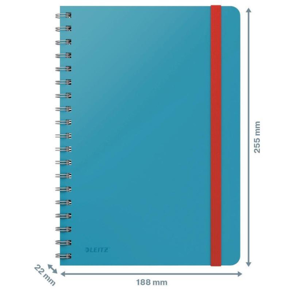 Блокнот Leitz Cosy А4 80 листов синий в клетку на спирали (188х255 мм)
