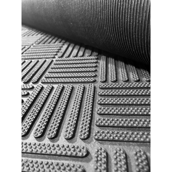 Коврик входной грязезащитный резиновый 90х150 см черный