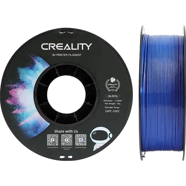 Пластик CR-PETG для 3D-принтера Creality3D синий глянцевый 1.75 мм 1 кг