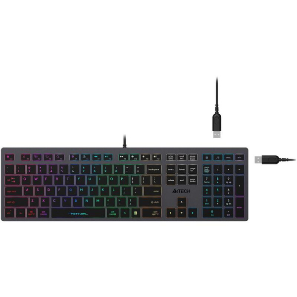 Клавиатура проводная A4Tech Fstyler FX60H (FX60H GREY/NEON)