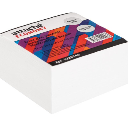 Блок для записей Attache Economy 80x80x40 мм белый проклеенный (плотность 65 г/кв.м) Блок для записей Attache Economy 80x80x40 мм белый проклеенный (плотность 65 г/кв.м)