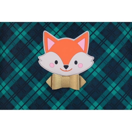 Ранец Комус Класс Basic Лисичка зеленый с двумя отделениями