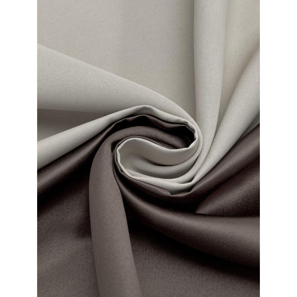 Комплект штор Amore Mio Блэкаут однотонный Milan-043 (2 портьеры 150x270  см) шампань