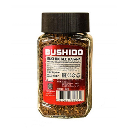 Кофе растворимый Bushido Red Katana(50 г, стекло)