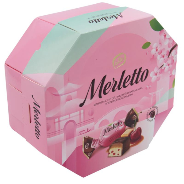 Конфеты шоколадные Merletto с вишней 150 г