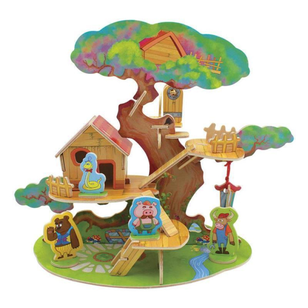 Сборная модель из дерева Rezark Серия Лесные домики Дом на дереве