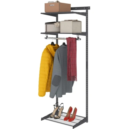 Комплект гардеробной cистемы Практик Home Basic G60 (графит)