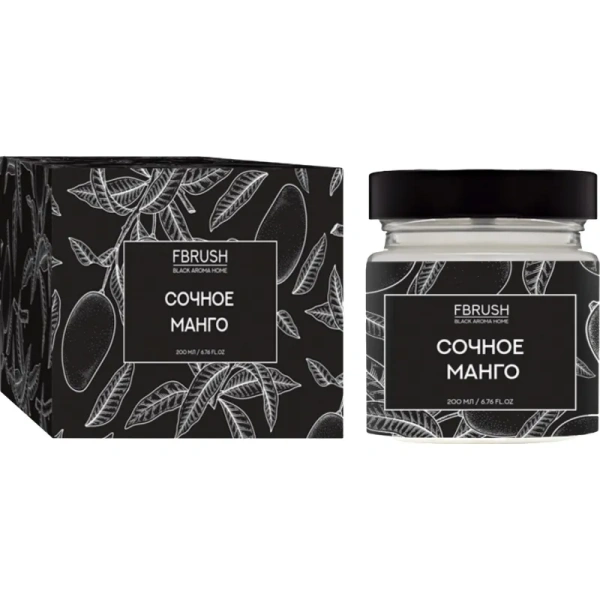 Свеча ароматическая в банке Fbrush Сочное манго 8.5x6 см