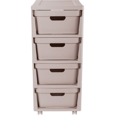 Комод на колесах Econova Luxe (светло-бежевый, 300х385х690 мм)