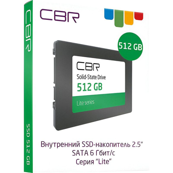 SSD накопитель CBR Lite 512 ГБ (SSD-512GB-2.5-LT22)