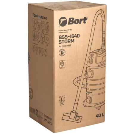 Пылесос строительный Bort BSS-1640-STORM (93417517)
