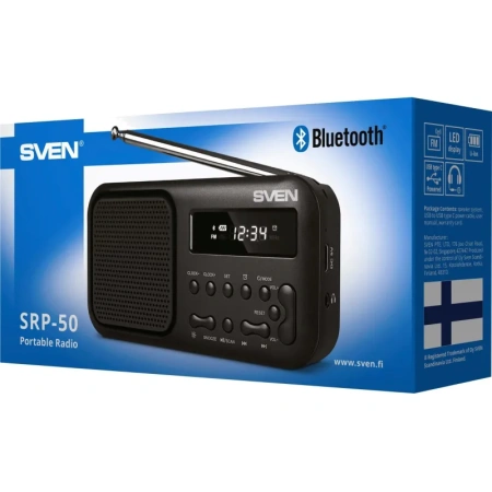 Радиоприемник Sven SRP-50 чёрный (SV-019655)