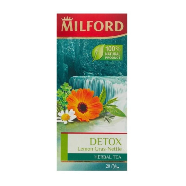 Чай Milford Detox Lemon Gras-Nettl травяной 20 пакетиков