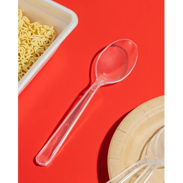 Ложка одноразовая Комус Эконом прозрачная 180 мм 50 штук в упаковке Ложка одноразовая Комус Эконом прозрачная 180 мм 50 штук в упаковке