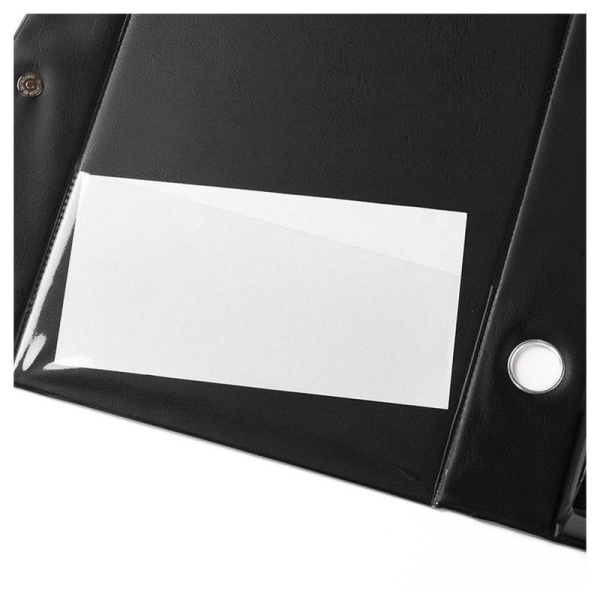 Короб архивный картон/пластик COMIX на кнопке 243x68x325 мм черный до  500 листов