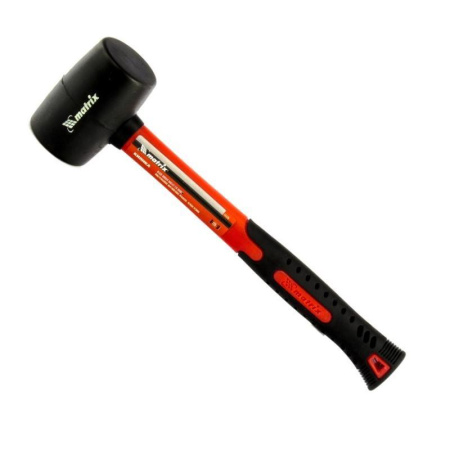 Киянка резиновая 225 г черная резина фибергласовая рукоятка Matrix  (11175)