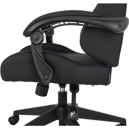 Кресло игровое Zombie Predator черное (ткань/пластик)