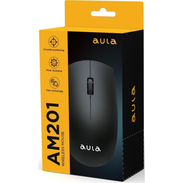 Мышь беспроводная Aula AM201 черная (80002917)