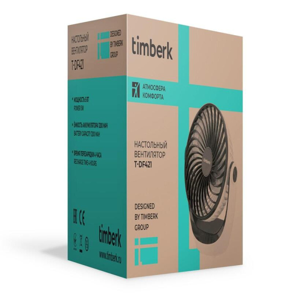 Вентилятор Timberk T-DF421 белый