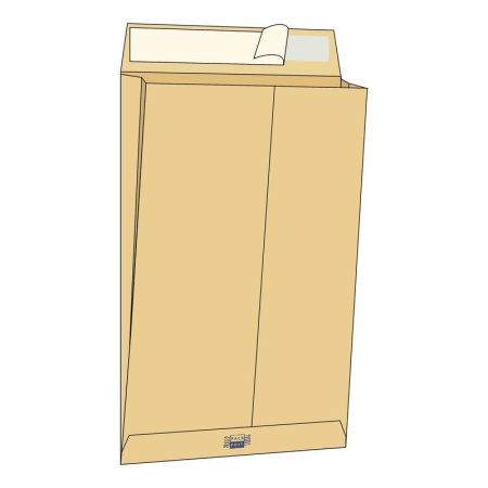 Пакет почтовый Largepack E4 из крафт-бумаги стрип 300x400 мм (120 г/кв.м, 200 штук в упаковке)