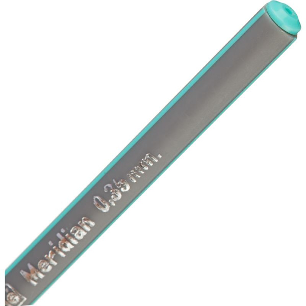 Ручка шариковая Attache Meridian синяя корпус soft touch (серо-бирюзовый  корпус, толщина линии 0.35 мм)