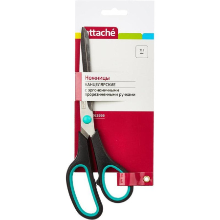 Ножницы Attache (215мм, пласт. прорезин. ручки)