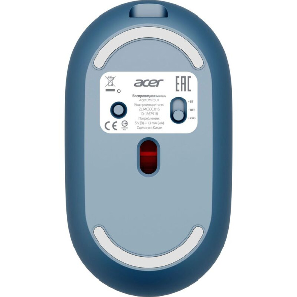 Мышь беспроводная Acer OMR301 синяя (ZL.MCECC.01S)