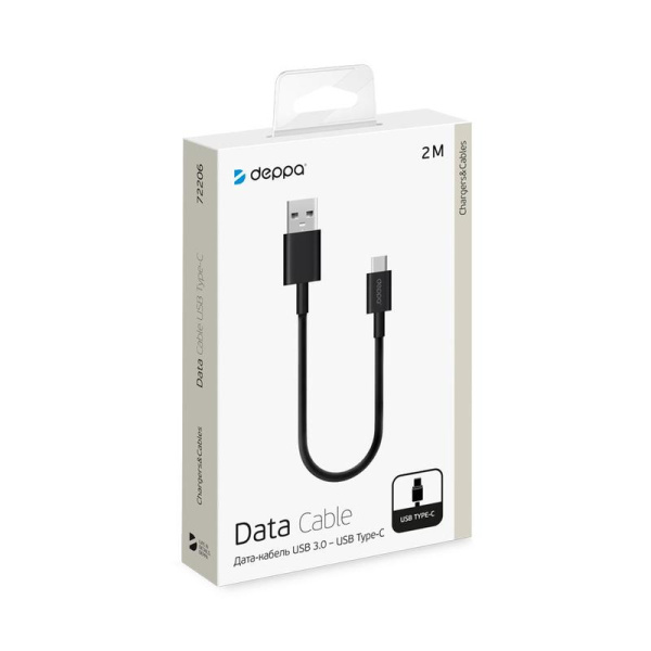 Кабель Deppa USB A - USB Type-C 1.2 метра (72206)