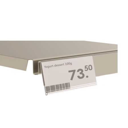 Ценникодержатель полочный навесной длина 70 мм прозрачный (100 штук в  упаковке)