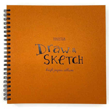 Скетчбук для эскизов Kroyter Kraft 195х195 мм 40 листов Скетчбук для эскизов Kroyter Kraft 195х195 мм 40 листов