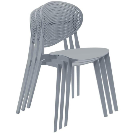 Стул для столовых SHT-S111-P серый (пластик)