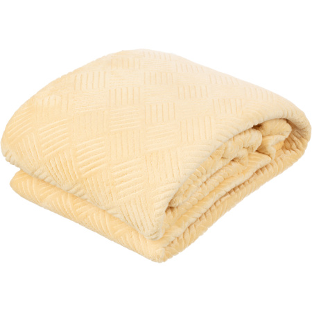 Плед Luscan микрофибра 200х220 см бежевый фактурный