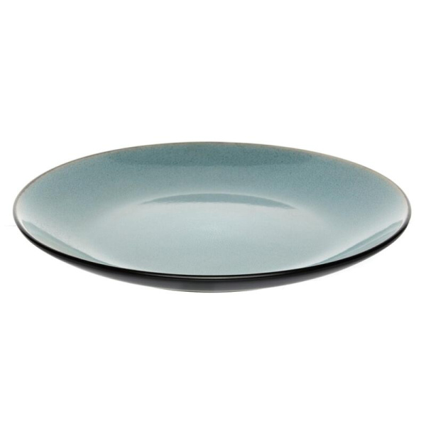Тарелка обеденная керамическая Gotoff диаметр 27 см зеленая/черная 12  штук в упаковке (артикул производителя HMN221115D-DP)