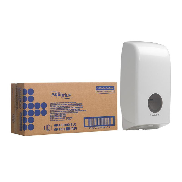 Диспенсер для туалетной бумаги в листах  KIMBERLY-CLARK Aquarius 6946  пластиковый белый