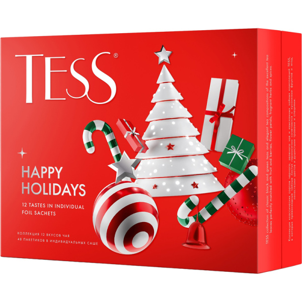 Чай ассорти Tess Happy Holidays 48 пакетиков