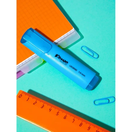 Текстовыделитель Комус Legend синий (толщина линии 1-5 мм)