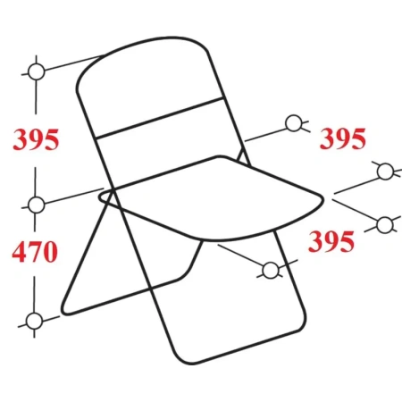 Стул складной РС 04 серый/черный (ткань)
