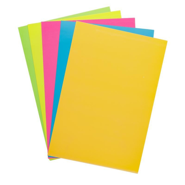 Цветной картон Апплика мелованный А4 (5 цветов, 5 листов)
