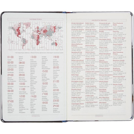 Ежедневник недатированный Bruno Visconti Bridge искусственная кожа А5 136 листов синий (серебристый обрез, 130х212 мм) (артикул производителя 3-528/01)