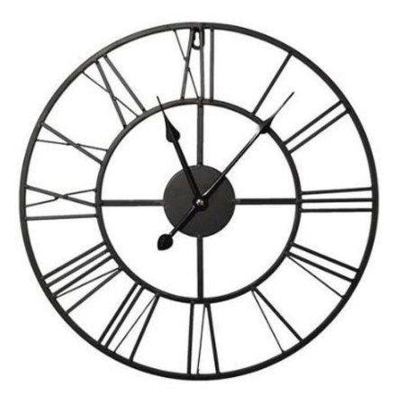 Часы настенные Black Metal Clock (40x40 см)