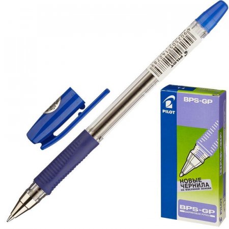 Ручка шариковая Pilot BPS-GP-F синяя (толщина линии 0.32 мм) – купить по цене 59.04 ₽ в Москве в интернет-магазине OfficePage
